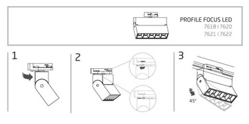 PROFILE FOCUS LED 9W 3000k Светильник системы освещения PROFILE Nowodvorski