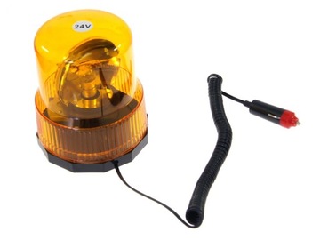 LAMPA OBROTOWA MAGNETYCZNA, 24V, POMARAŃCZOWA