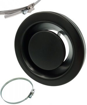 ANEMOSTAT WYWIEWNY 125mm CZARNY RAMKA + OPASKA