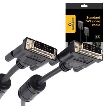 KABEL DVI-D DO DVI-D 24+1 PRZEWÓD VIDEO DVI DUAL LINK DO MONITORA 1,8M