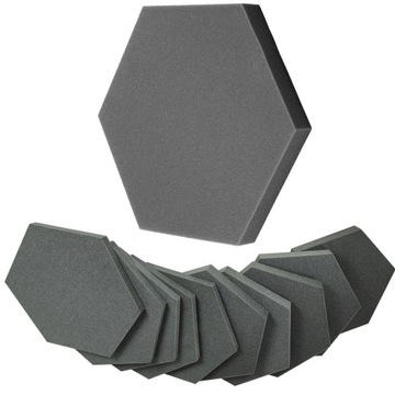 Pianki Akustyczne Hexagony 10 szt grubość 3cm – Idealne do studia na ściany