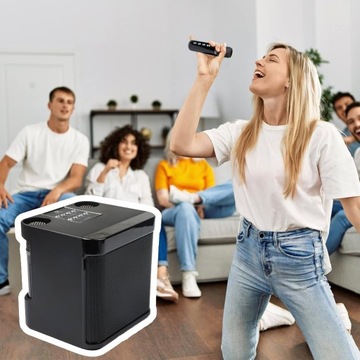 przenośny głośnik 5.0 z 2 mikrofonami bezprzewodowymi głośnik Bluetooth