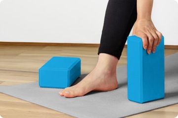 KOSTKA DO JOGI KLOCEK BLOK DO ĆWICZEŃ PILATES YOGA 1SZT NIEBIESKA