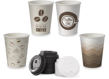 KUBKI PAPIEROWE DO KAWY 250ML COFFEE MIX+ WIECZKA 50SZT (do odsprzedaży)