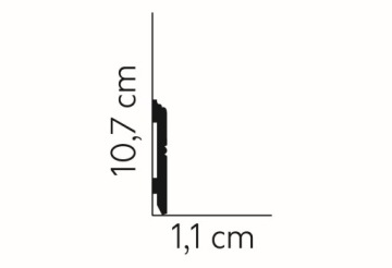 БЕЛЫЙ Плинтус 107х11 MD354P 2 метра