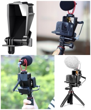 Зеркало для просмотра GP-5 + адаптер для холодной обуви для GoPro HERO 12 11 10 9 8