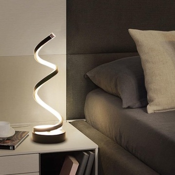ELEGANCKA NOWOCZESNA LAMPA STOŁOWA LED 3 KOLOR REGULOWANA JASNOŚĆ DO SALONU