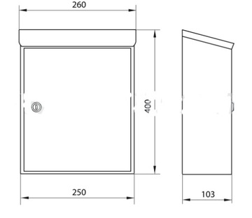ПОЧТОВЫЙ ЯЩИК А-4 АНТРАЦИТОВЫЙ