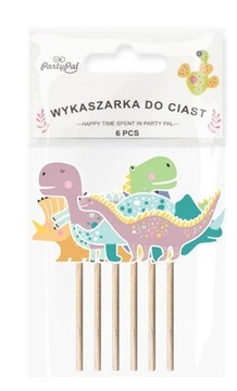 Тортницы ДИНОЗАВРЫ ТОППЕРЫ ГОДОВЫЕ 6 шт 10 см