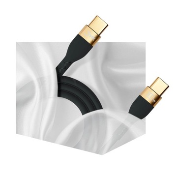Kabel USB-C Typ-C 2m 100W 3mk Hyper Silicone Black