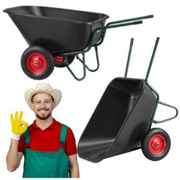 TACZKA DWUKOŁOWA 300L OGRODOWA WÓZEK PASZOWY TRANSPORTOWY KOLEBA JAPONKA