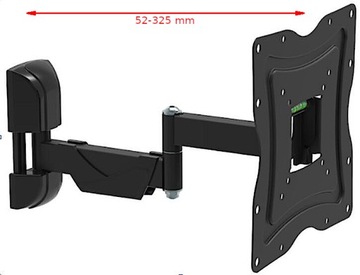 КРЕПЛЕНИЕ ДЛЯ ТЕЛЕВИЗОРА ВЕШАЛКА ДЛЯ ТВ КРЕПЛЕНИЕ НА РАМУ ПОВОРОТНЫЙ УГОЛ 19 ДЮЙМОВ