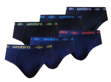 6szt Slipy majtki męskie UMBRO bawełna czarny granat BOX 6pak XL