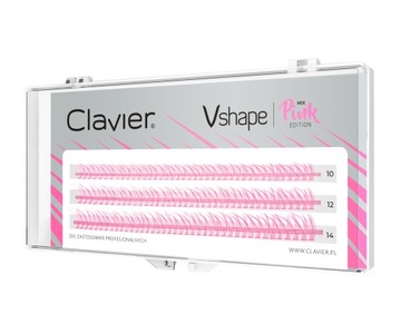 Kępki Rzęs V shape Colour 10,12,14mm - PINK, Mix