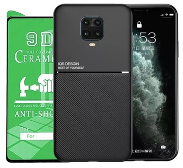 Etui Case Business Obudowa Do Xiaomi Note 9s Note 9 Pro Szkło Hybrydowe 9D