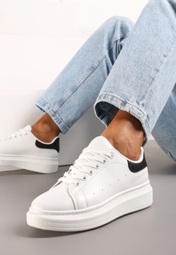 Biało-Czarne Sneakersy 38