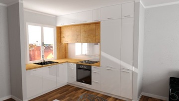 AKSEL BASIC белый глянец b_S60_2F отдельностоящий кухонный шкаф