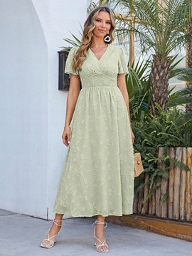 SUKIENKA LETNIA BOHO TEKSTUROWANA ROZKLOSZOWANA MAXI CASUAL SIMPLEE L 40