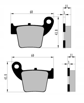 ЗАДНИЕ ТОРМОЗНЫЕ КОЛОДКИ HONDA CRF 250 R RE X XRL