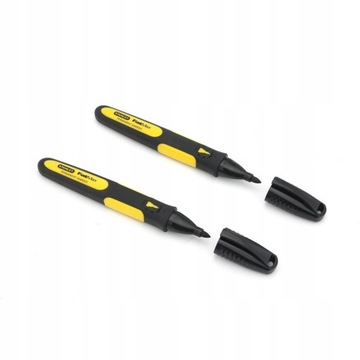 Marker czarny permamentny STANLEY 2szt. 0-47-312