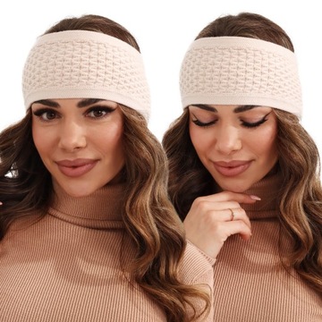 OPASKA DAMSKA NA GŁOWĘ USZY NAUSZNIKI TURBAN CZAPKA CIEPŁA SZEROKA KOLORY