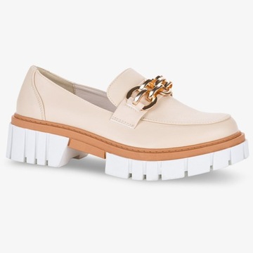 ОБУВЬ НА ПЛАТФОРМЕ МОКАСИНЫ С ЦЕПОЧКОЙ 41