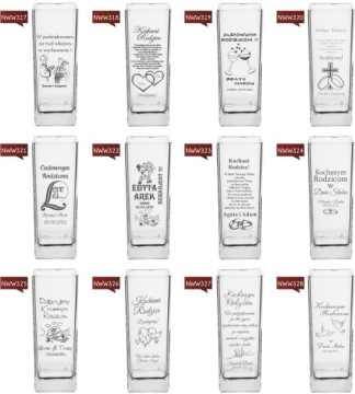 Ваза с гравировкой ПОДАРОК ​​на годовщину свадьбы 5 25 50