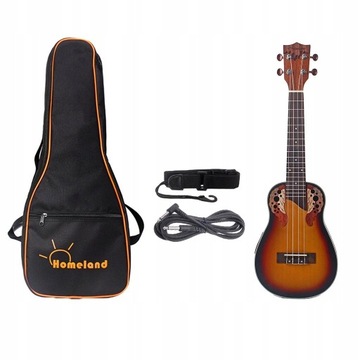 Świerk 3-calowy Ukulele 3 Band EQ z paskiem