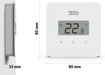 КОНТРОЛЛЕР-РЕГУЛЯТОР БЕСПРОВОДНОЙ КОМНАТНЫЙ ТЕРМОСТАТ TECH R-8B PLUS