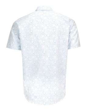 Biało-Niebieska Koszula Krótki Rękaw 41/176-182