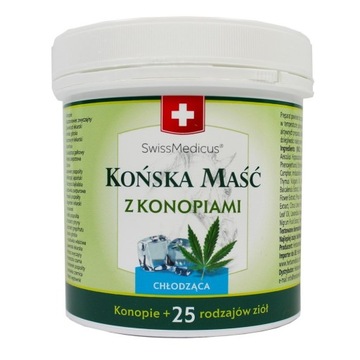 Końska maść chłodząca z KONOPIAMI 250 ml Bóle mięśniowo-stawowe