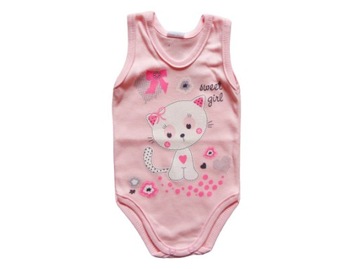 БОДИ ДЛЯ ДЕВОЧЕК, х/б лямки 68