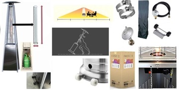 Газовый зонтичный излучающий садовый обогреватель 14 кВт