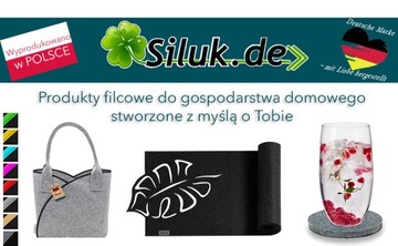 Torba na zakupy Shopper ekologiczna filcowa - szara/antracytowa lamówka