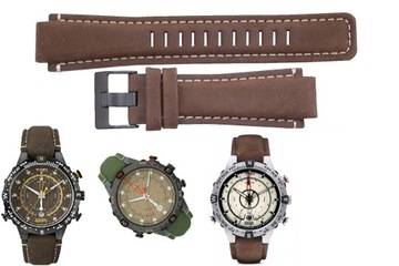 Pasek skórzany Timex kompas brązowy oryginalny