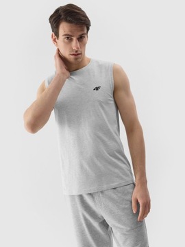 ФУТБОЛКА 4F МУЖСКАЯ ФУТБОЛКА БЕЗРУКАВОВ ВЕРХНЯЯ МАЙКА ХЛОПОК SPORTS SS24