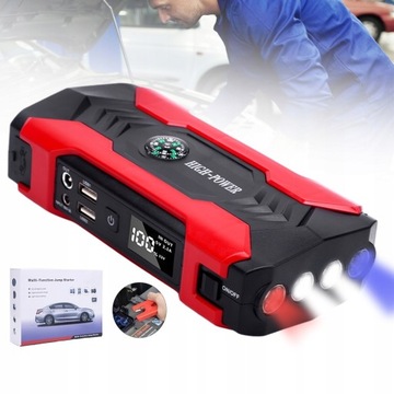 POWER BANK СТАРТЕР ЗАПУСК АВТОМОБИЛЯ 12 В ЖК-ДИСПЛЕЙ 10000 МАЧ