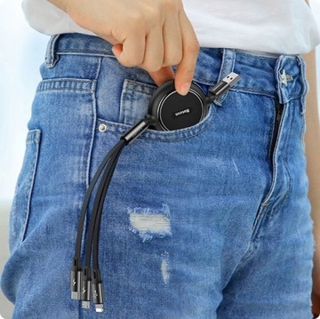 КАБЕЛЬ BASEUS STRONG USB 3 в 1 для LIGHTNING MICRO TYPE-C USB-C 3,5 А, 1,2 м