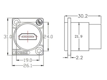 РАЗЪЕМЫ ДЛЯ ПАНЕЛИ HDMI AVSSZ