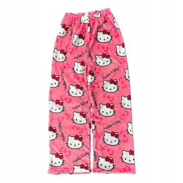NOWY 2024 Sanrio Hello Kitty flanelowa piżama damski ciepła spodnie 1szt