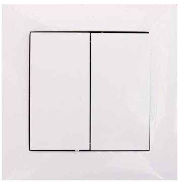 WESA WŁĄCZNIK ŚWIATŁA PODWÓJNY ŚWIECZNIKOWY BIAŁY