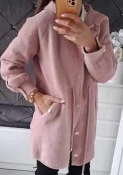 ТЕПЛОЕ ПАЛЬТО АЛЬПАКА С КАПЮШОНОМ, ПЕРЕХОДНОЕ ПАЛЬТО ШЕРСТЬ