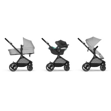 КОЛЯСКА CYBEX EOS BASIC 3В1 + АДАПТЕРЫ + СИДЕНЬЕ ATON B2 I-SIZE LAVA GREY