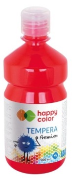 Фарба темпера преміум 500 мл червона HAPPY COLOR