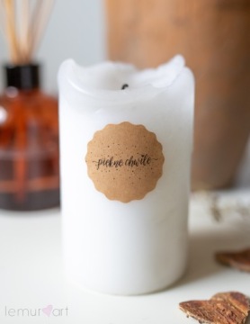 Крафт эко наклейки коричневые КРАСИВЫЕ МОМЕНТЫ 10 штук Скрапбукинг ручная работа