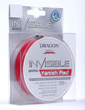 Plecionka DRAGON Invisible VANISH RED / Momoi 0,06