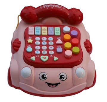 ТЕЛЕФОН НА КОЛЕСАХ С ТРУБКОЙ ИНТЕРАКТИВНЫЕ РАЗВИВАЮЩИЕ ПЕСНИ СВЕТА