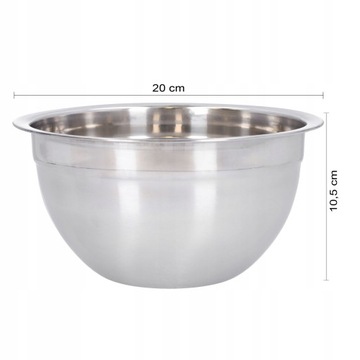 МЕТАЛЛИЧЕСКАЯ ЧАША для фруктового салата, 2,3л, нержавеющая кухня, тесто