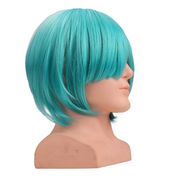 Двойной хвост Хацунэ Мику Аниме Длинные прямые парики Голубое озеро