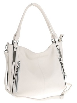 Grace bags Torebka Damska biała listonoszka worek Lh2317 white